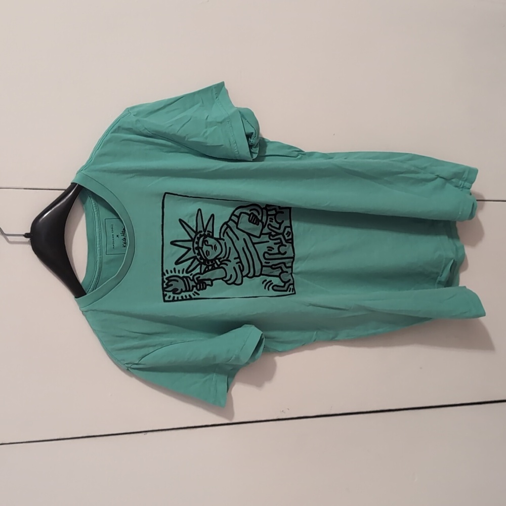 American Eagle Keith Haring Green T-shirt